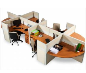 Meja Partisi Kantor Modera 6.4 WS 4 Staff